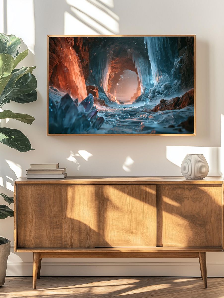 Crystal Ice Cave Fantasy Print. — room view 3