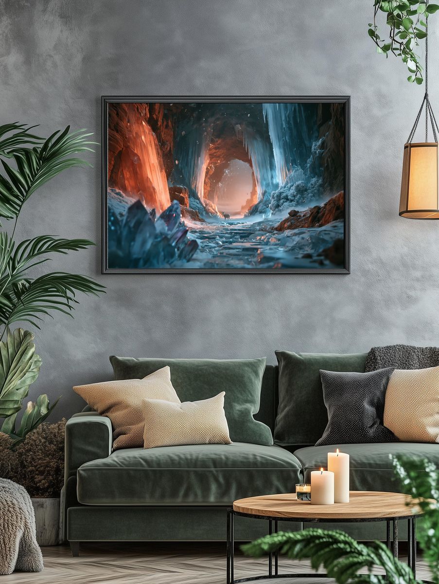 Crystal Ice Cave Fantasy Print. — room view 4