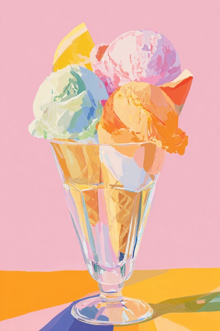Ice Cream Sundae — Illustration Print. poster detail