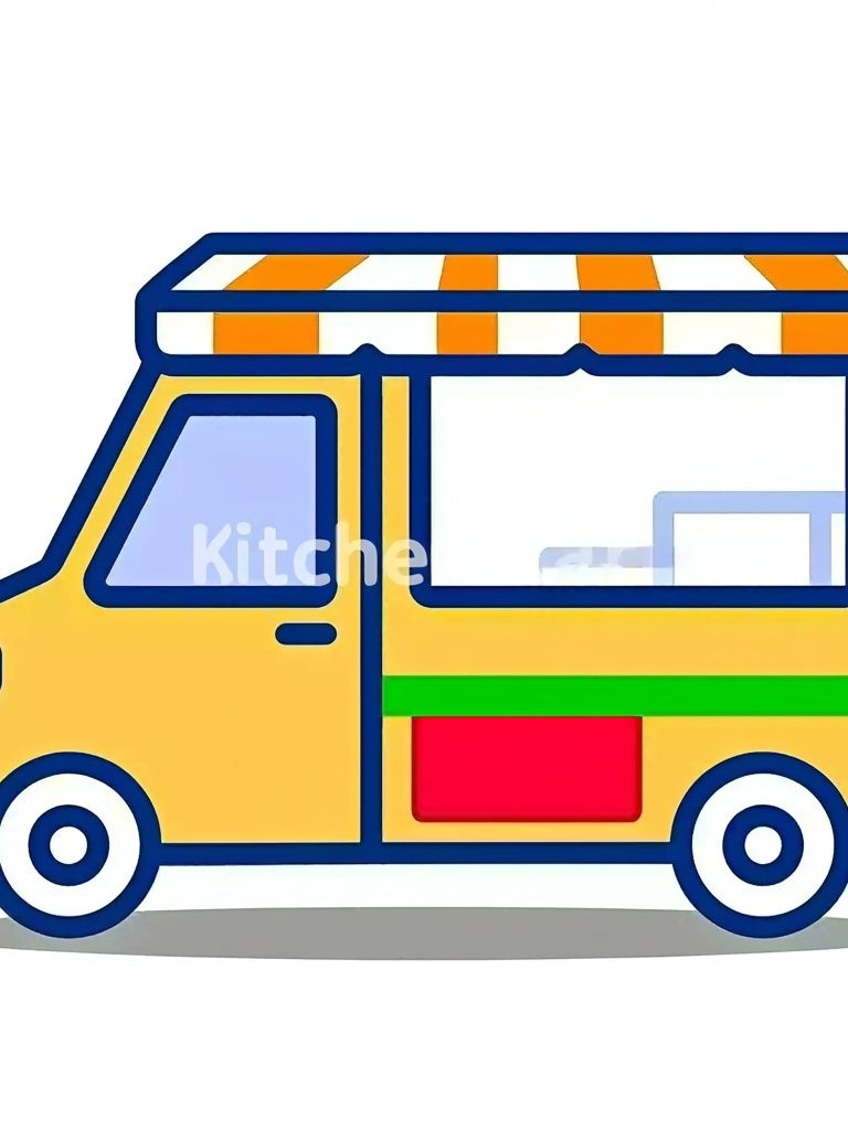 Ice Cream Truck Cartoon Print. poster detail