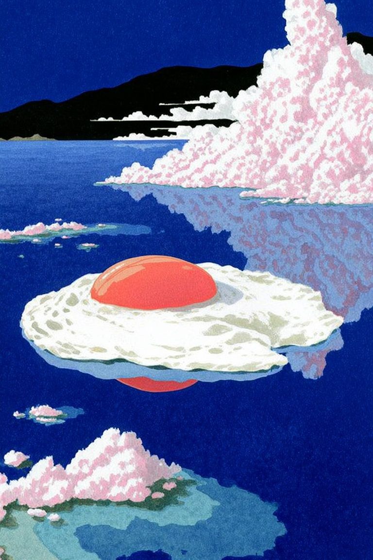 Floating Egg — Illustration Print. poster detail