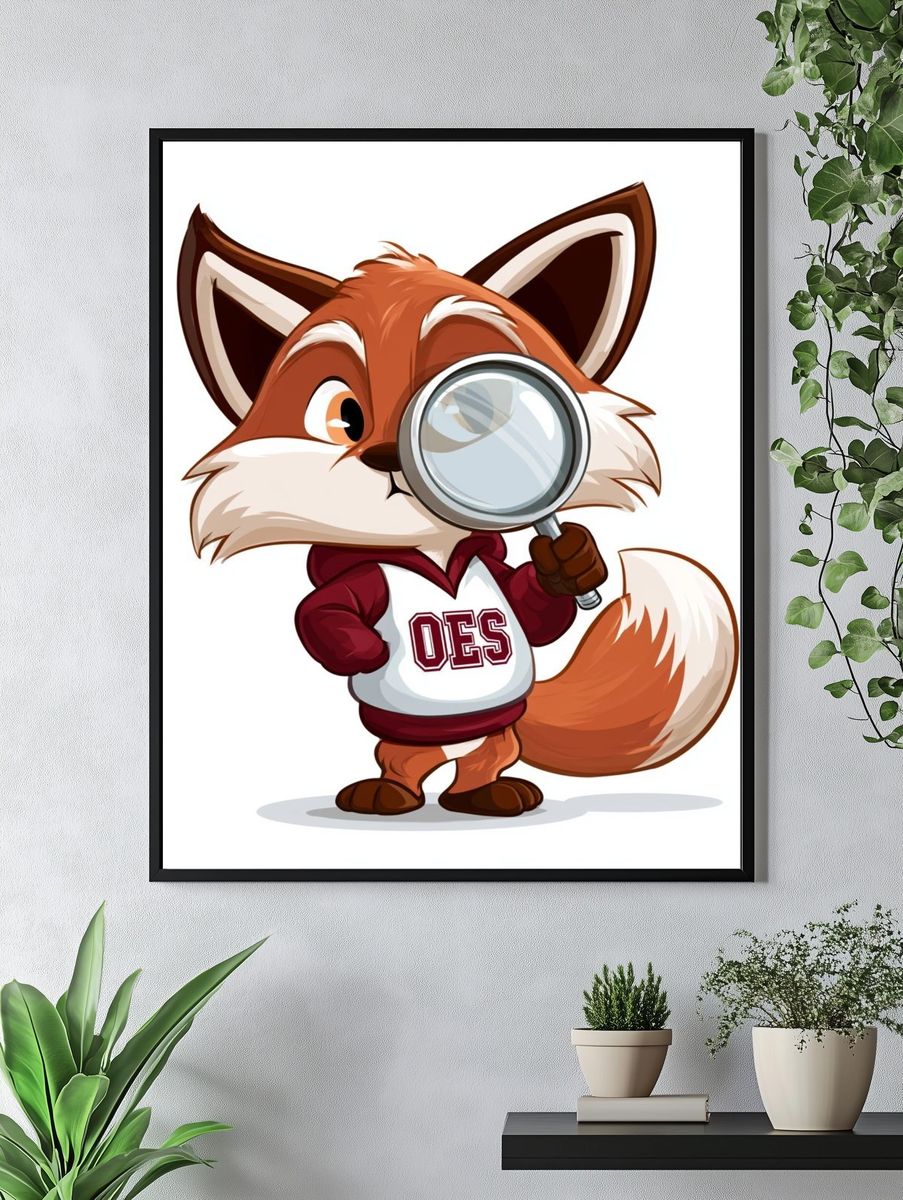 Detective Fox Cartoon Poster. — room view 4
