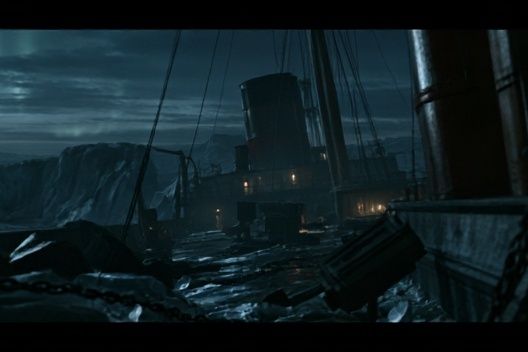 Stormy Shipwreck Harbor Poster. poster detail
