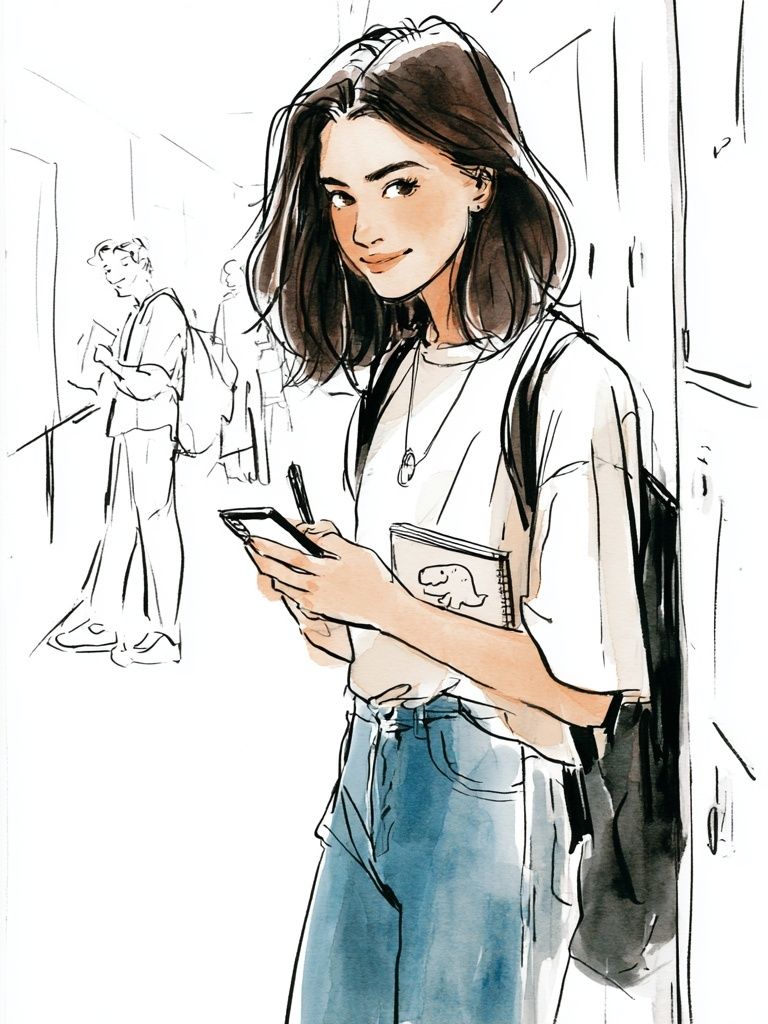 Fashion Sketch Girl Illustration Poster. poster — illustration art