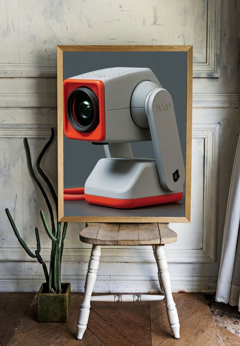 Retro Camera Illustration Poster. — room view 1
