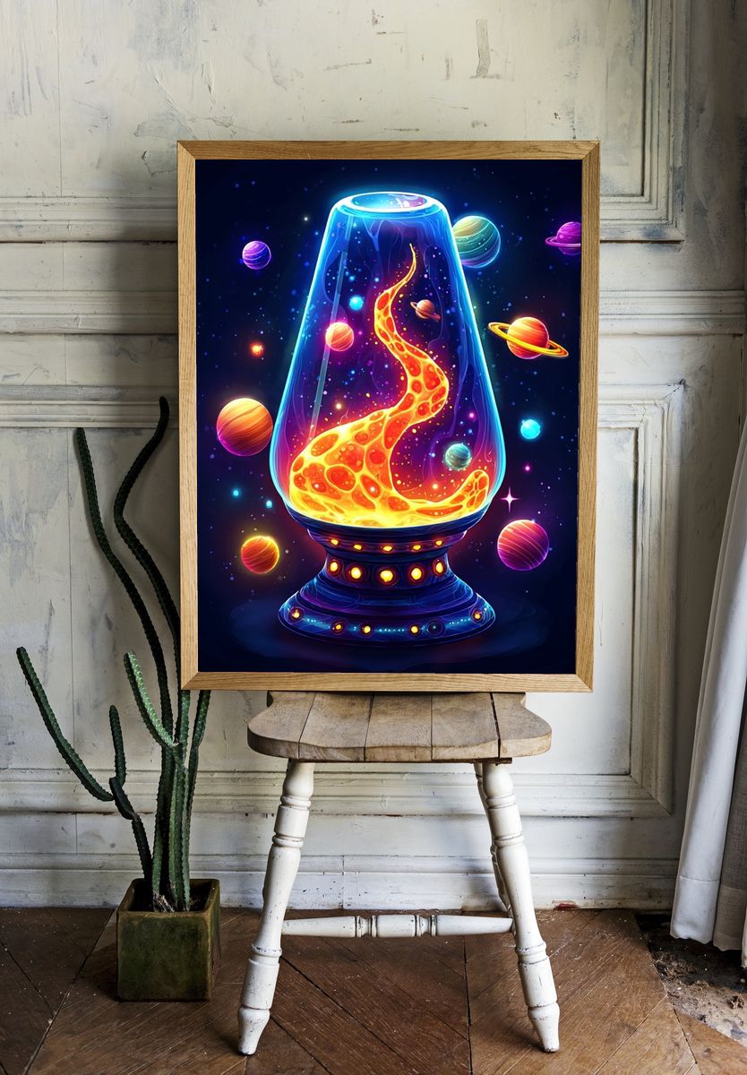 Cosmic Lava Lamp Digital-Art Poster room preview