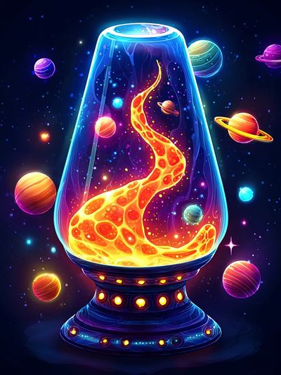Cosmic Lava Lamp Digital-Art Poster. poster print