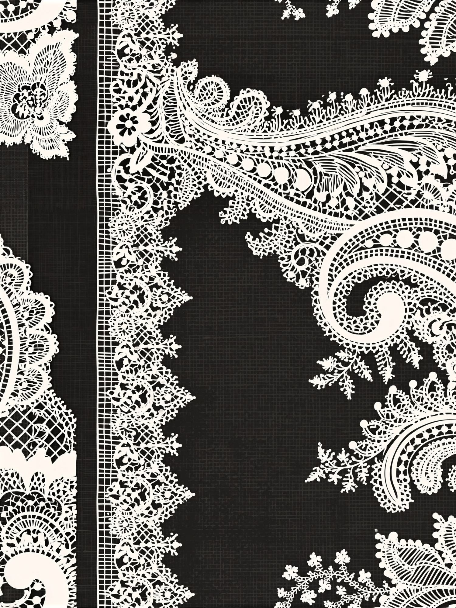 Paisley Lace Pattern Print. poster detail