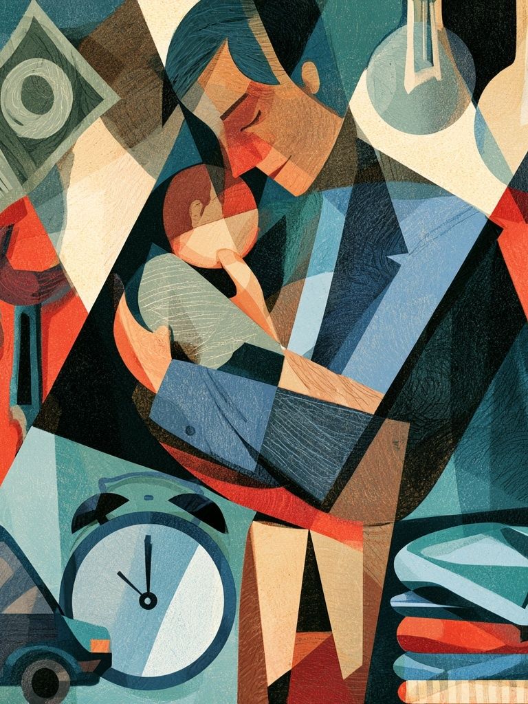 Surreal Geometric Collage Print. poster — illustration art