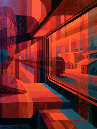 Abstract Cityscape Geometry Poster. poster