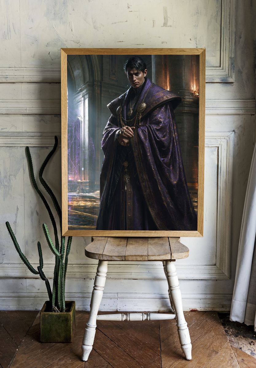 Mystic Sorcerer Fantasy Poster. room preview