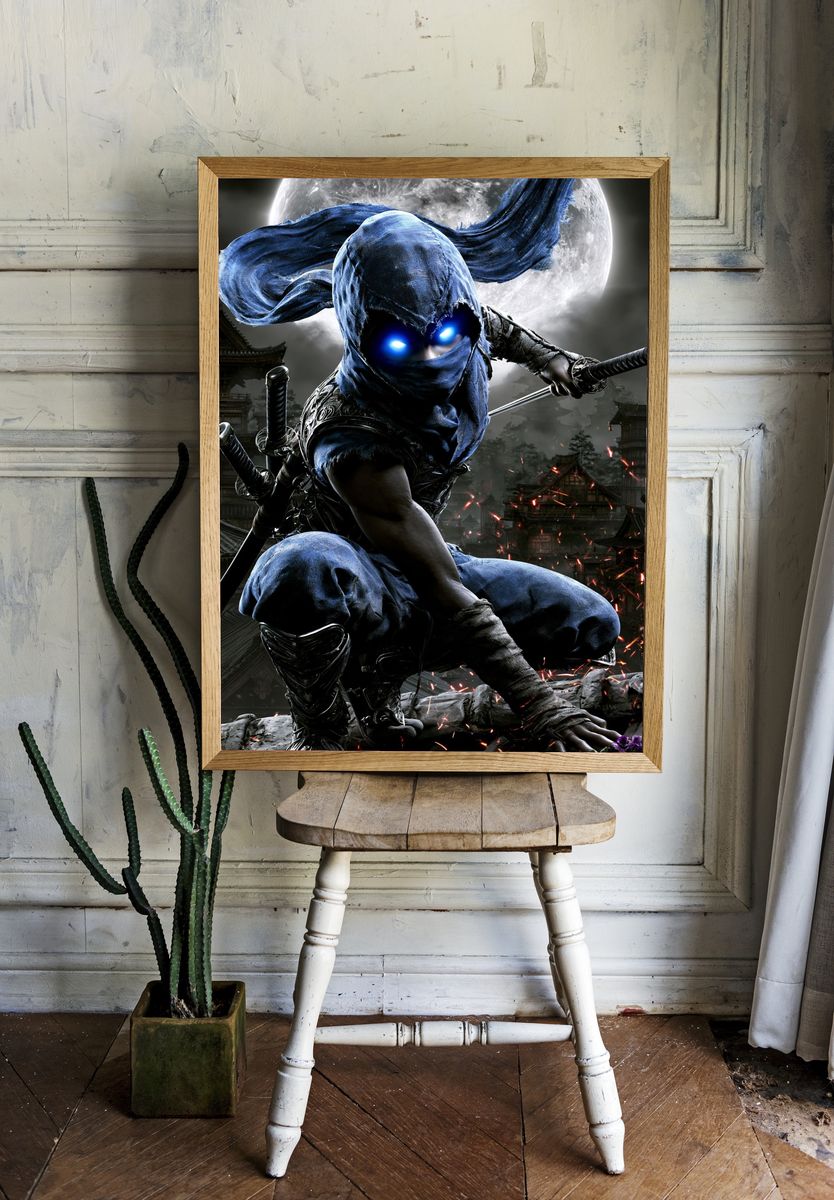Moonlit Ninja Warrior Poster. room preview