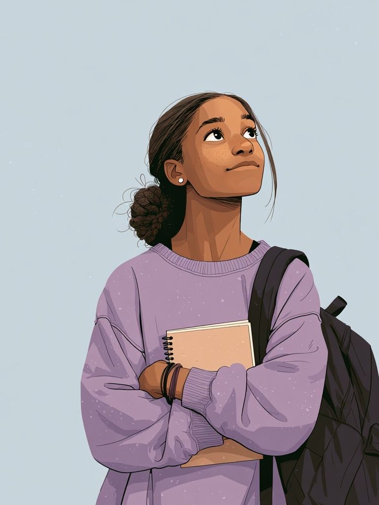Student Portrait Illustration Poster. poster detail