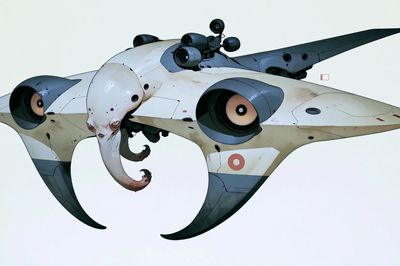 Surreal Alien Aircraft Print. poster