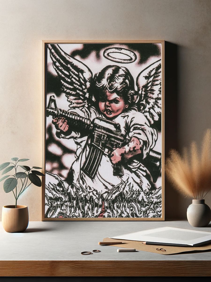 Armed Angel Illustration Poster. — room view 2