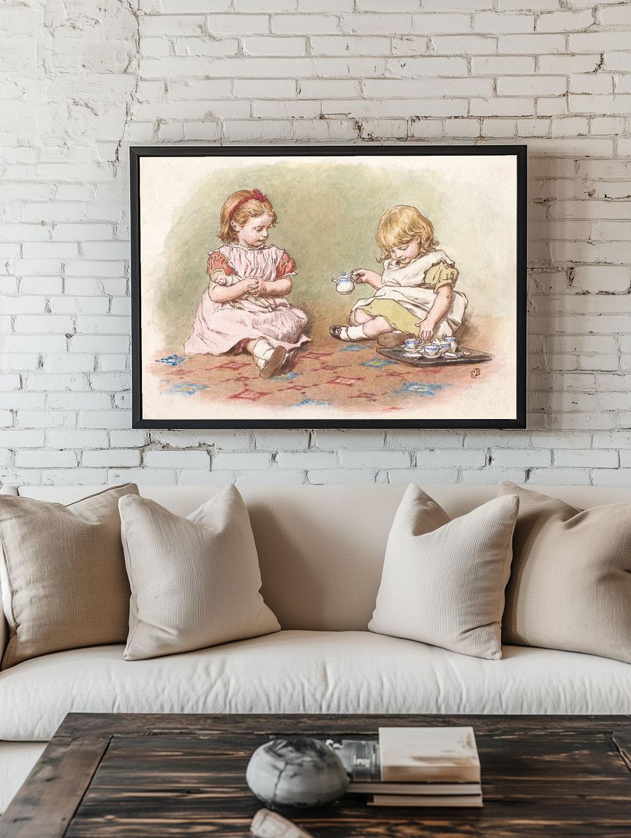 Gothic Moon Girl Illustration Poster room preview