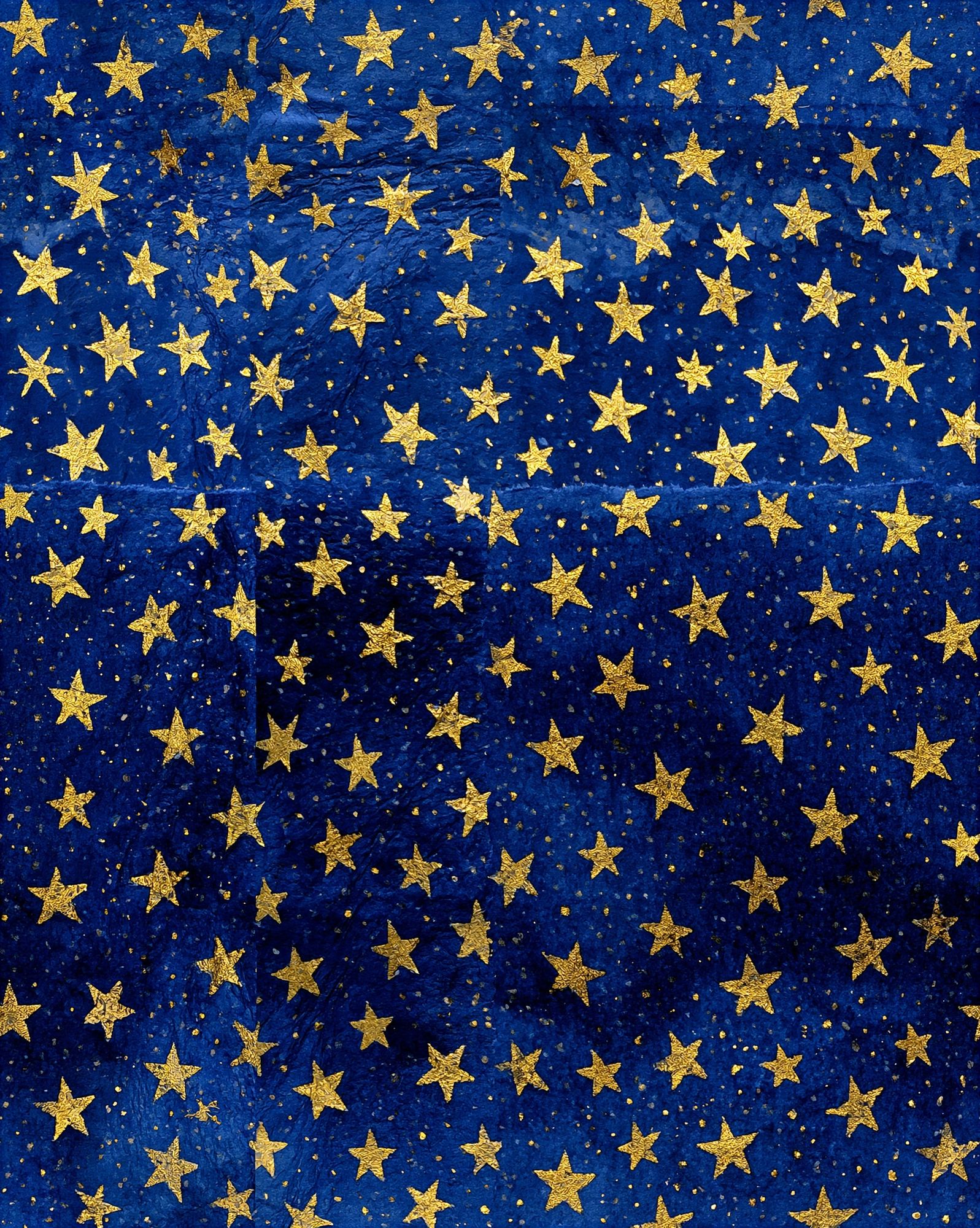 Golden Stars Night Sky Poster. poster detail