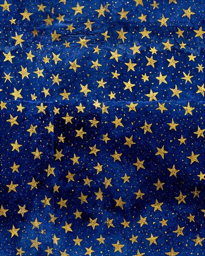 Golden Stars Night Sky Poster.