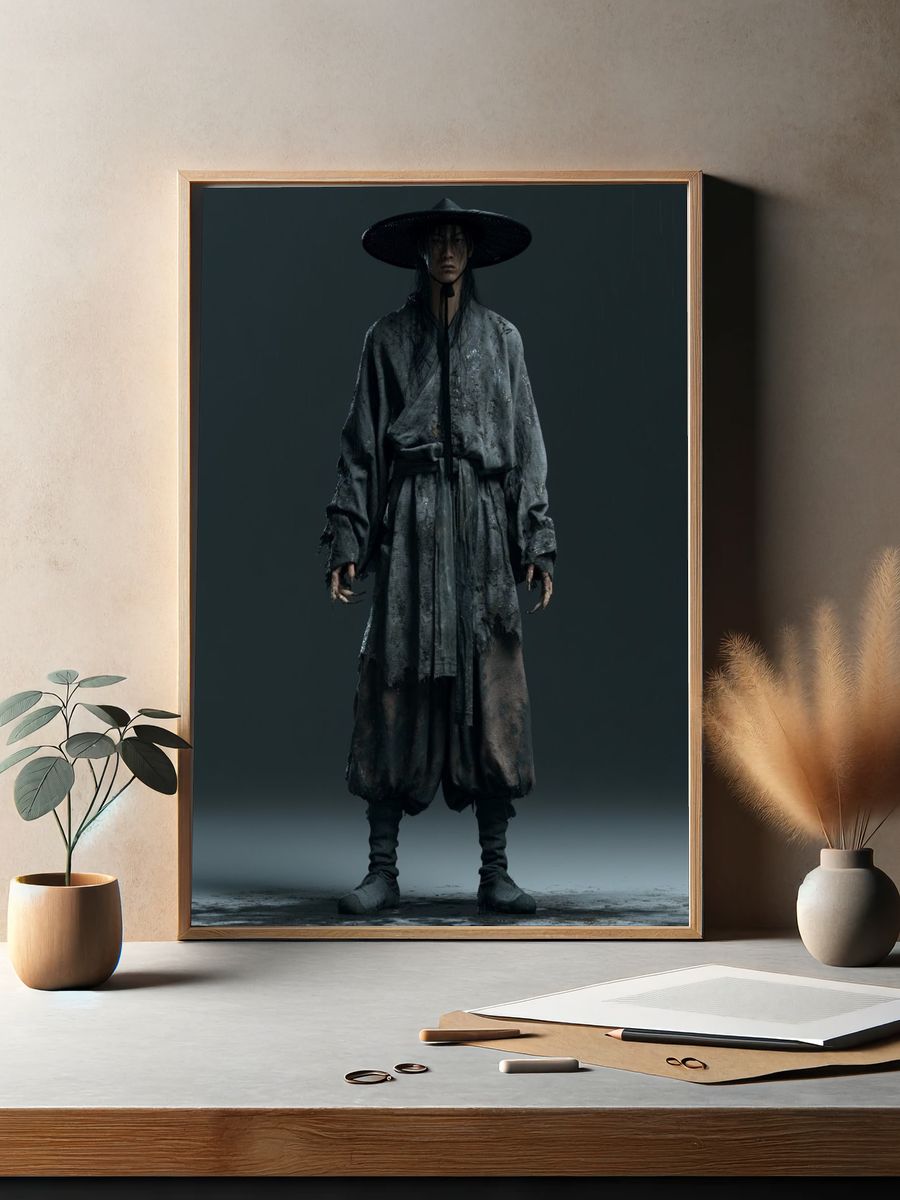 Shadow Samurai Portrait Poster. — room view 2