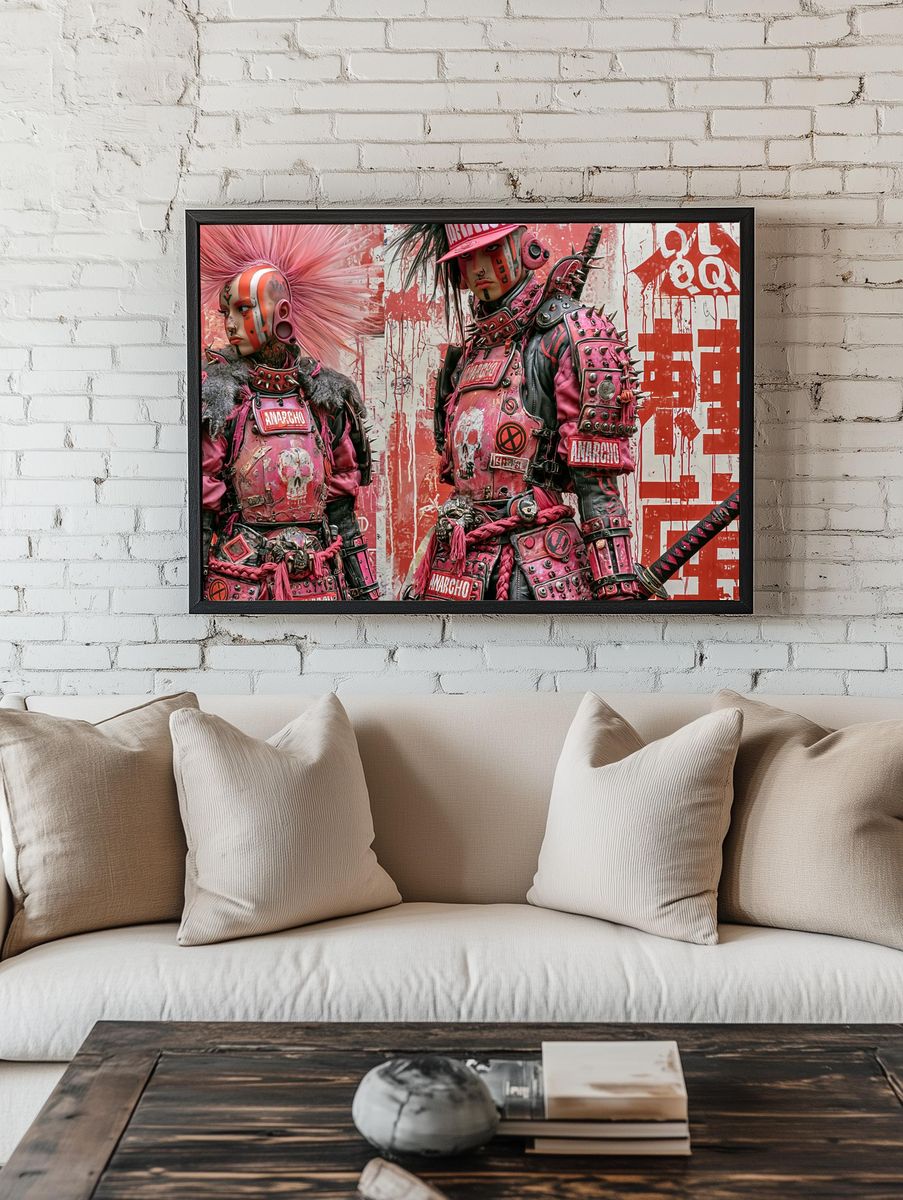 Anarcho Punk Portrait Print. room preview