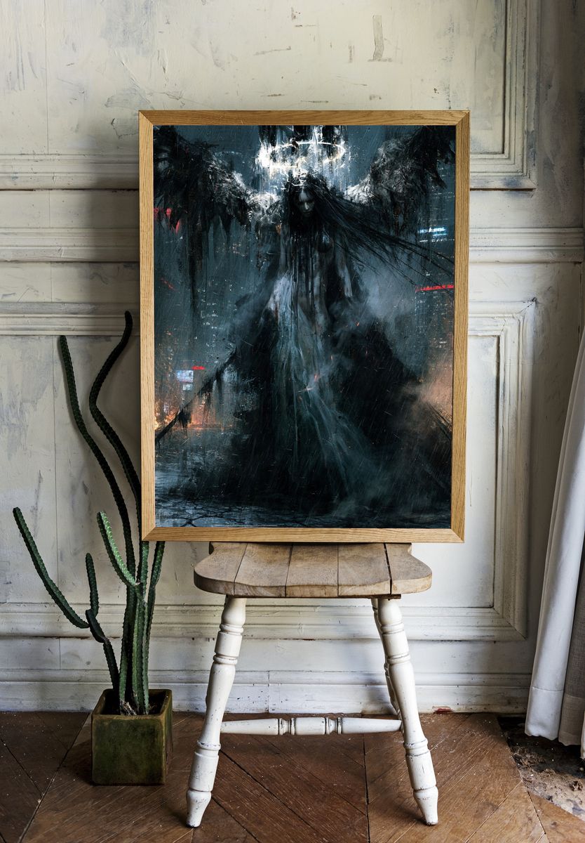 Dark Angel Cyberpunk Poster. — room view 1