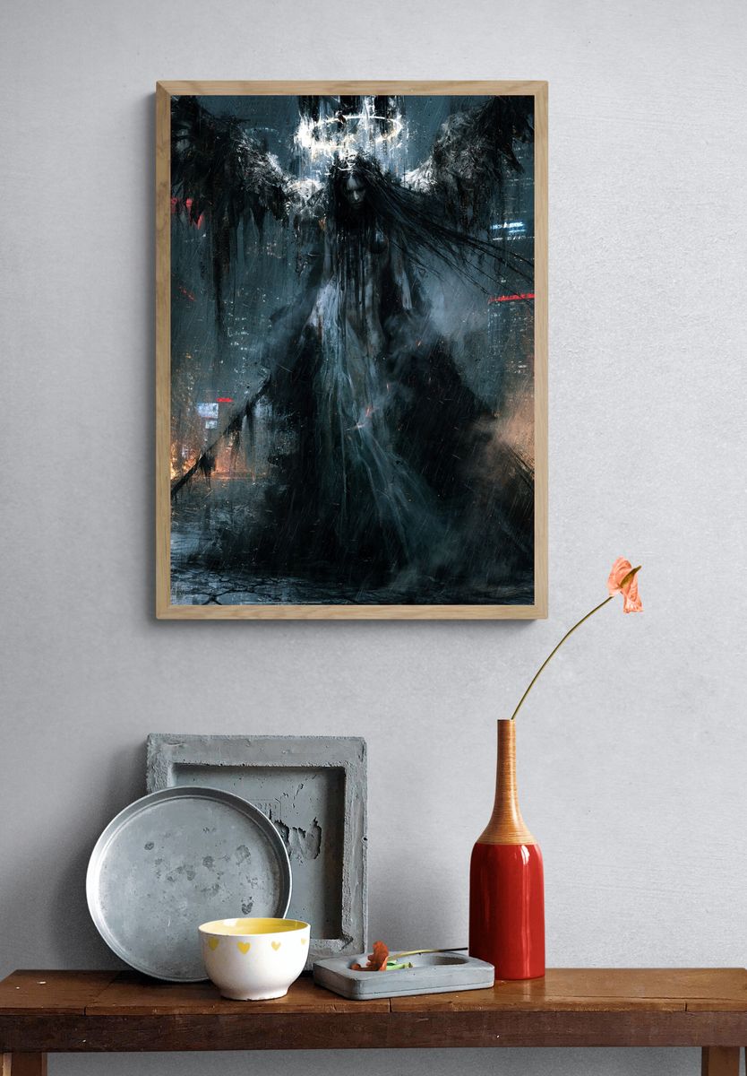 Dark Angel Cyberpunk Poster. — room view 3