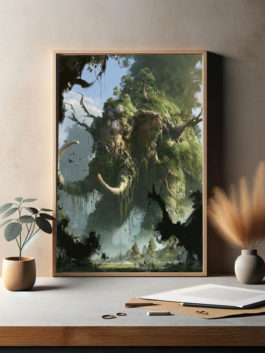 Mammoth Forest Fantasy Print. — room view 2