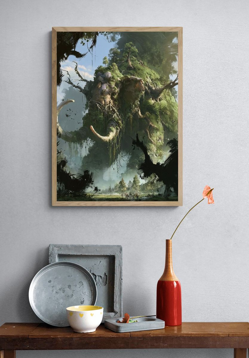 Mammoth Forest Fantasy Print. — room view 3