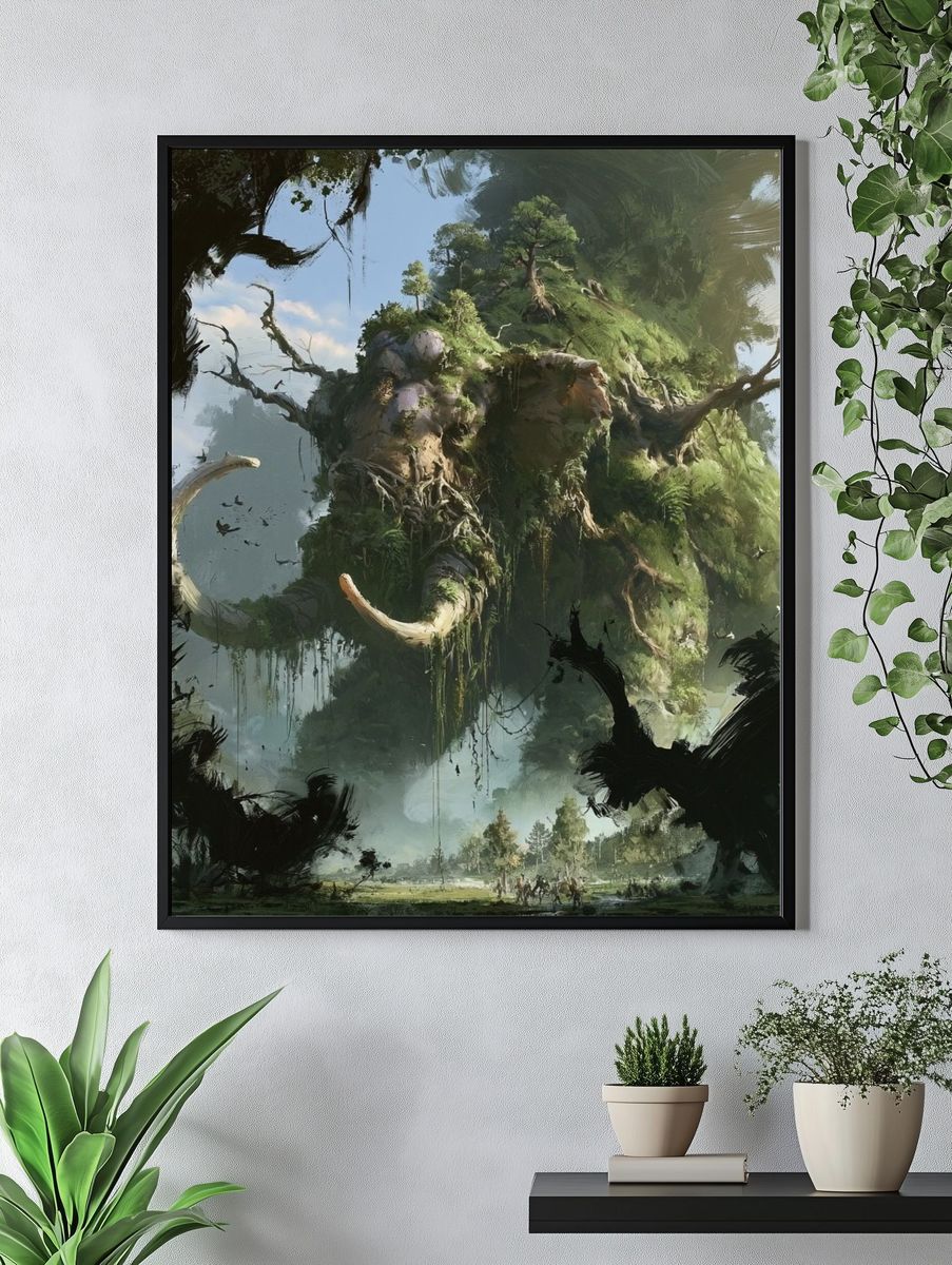 Mammoth Forest Fantasy Print. — room view 4
