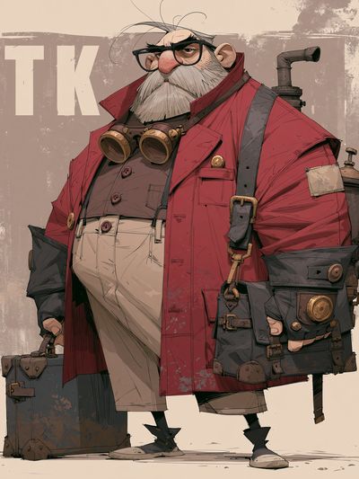 TK Steampunk Character Poster. poster