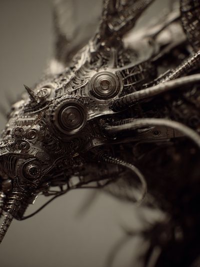 Mechanical Creature Portrait Print. poster print