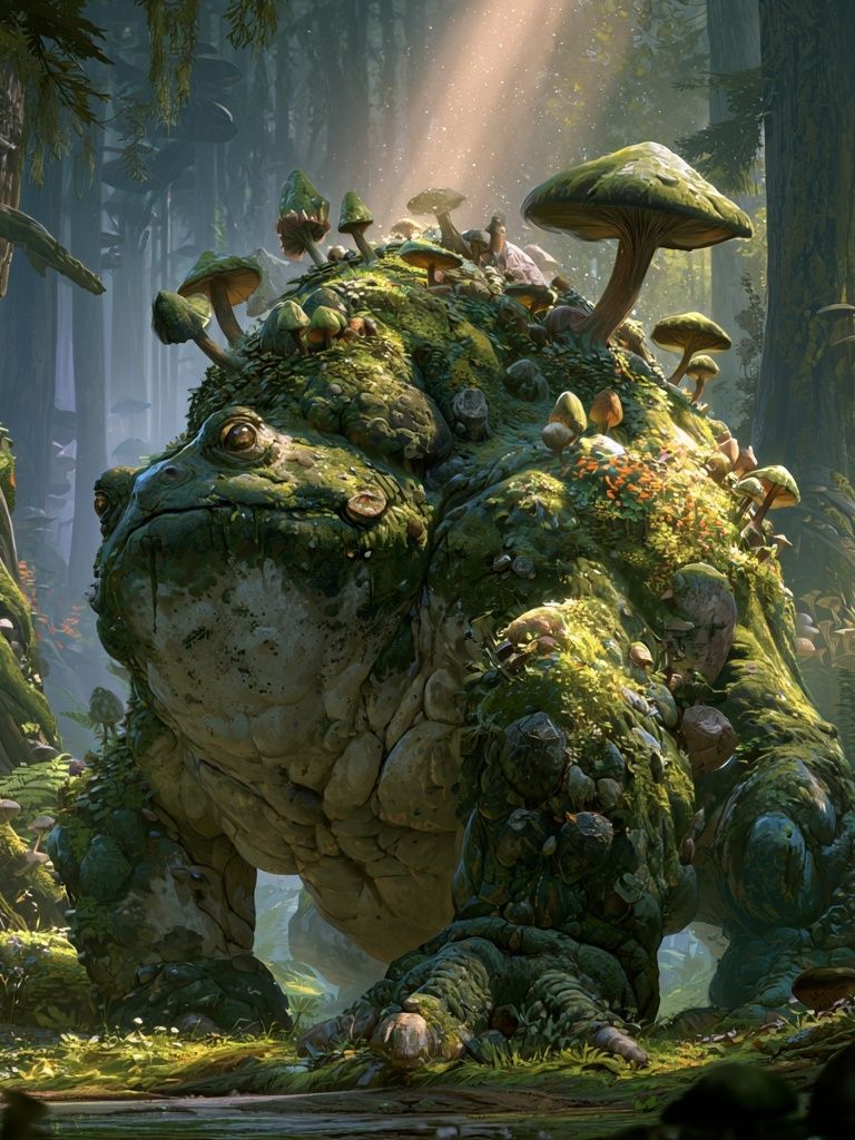 Mossy Forest Giant Illustration Poster. poster detail