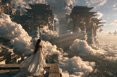 Cloud Temple Dreamscape Print. poster