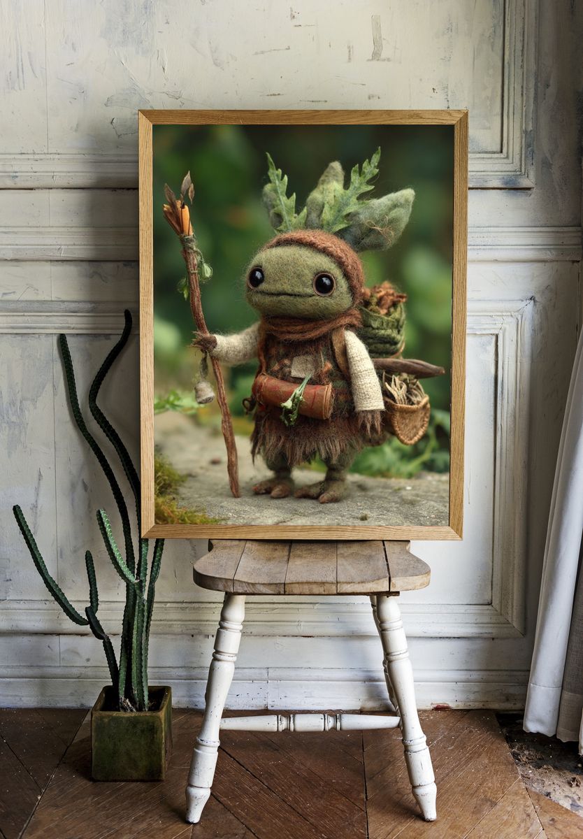 Forest Sprite Illustration Poster. — room view 1