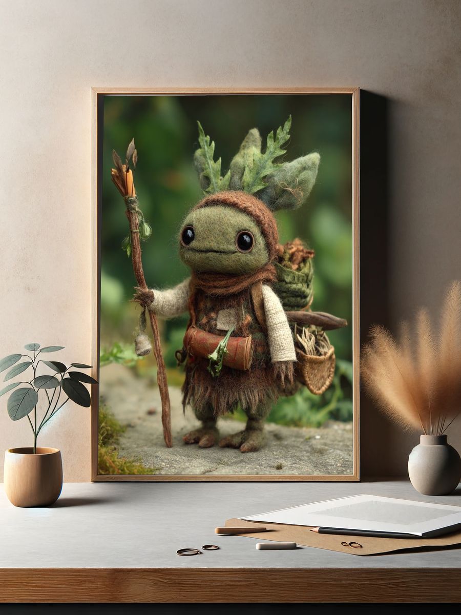 Forest Sprite Illustration Poster. — room view 2