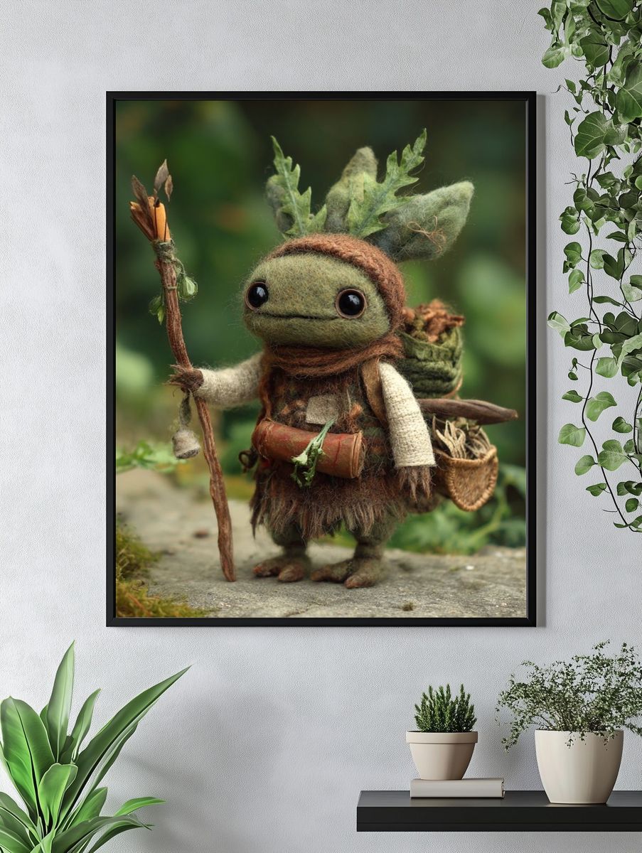 Forest Sprite Illustration Poster. — room view 4