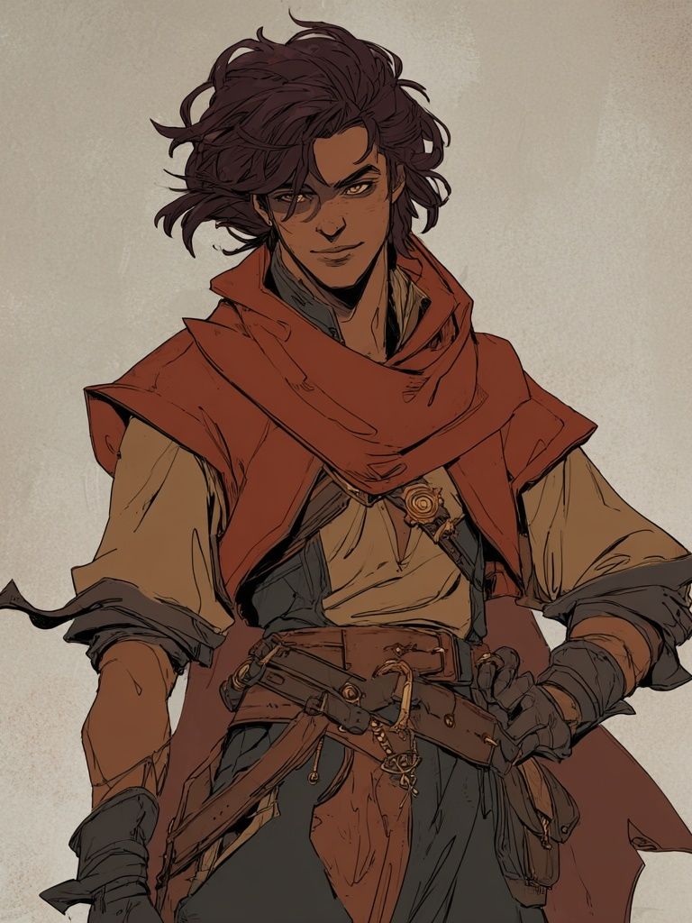 Fantasy Adventurer Illustration Poster. poster — illustration art