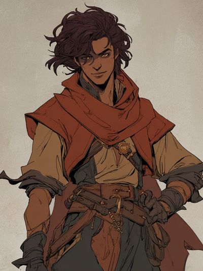 Fantasy Adventurer Illustration Poster. poster
