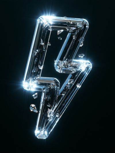 Crystal Lightning Bolt Poster. poster print