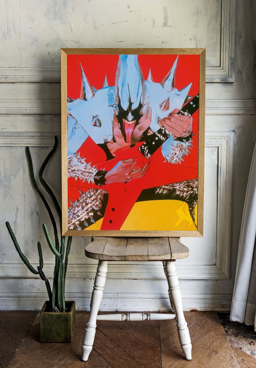 Surreal Punk Creature Poster. — room view 1