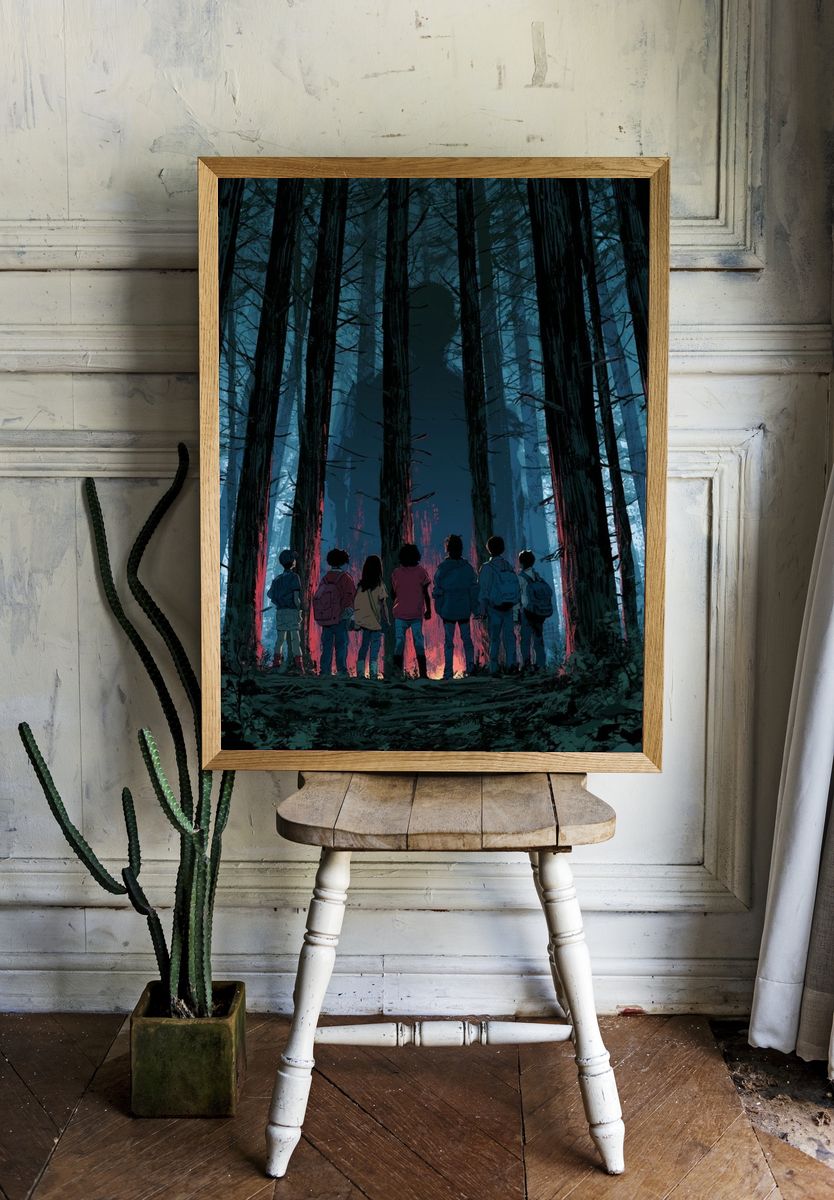 Mystic Forest Children Illustration Poster. — room view 1