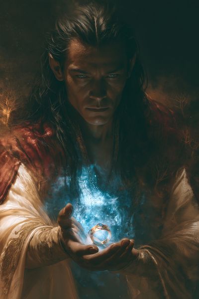 Mystic Sorcerer Portrait Print. poster print