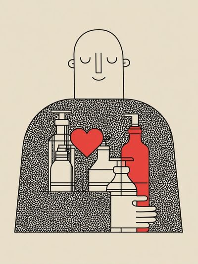 Abstract Love and Bottles Poster. poster