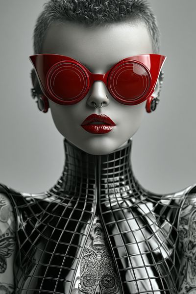 Cyberpunk Portrait Poster. poster