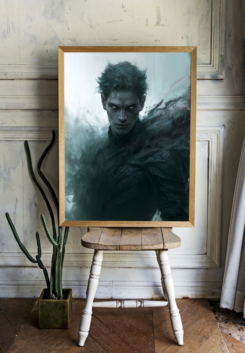 Dark Fantasy Portrait Print. — room view 1