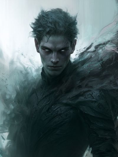Dark Fantasy Portrait Print. poster
