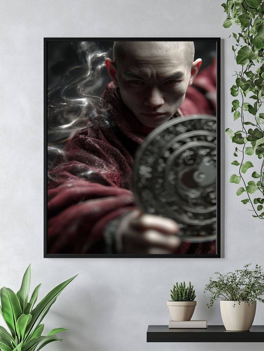 Headphones Portrait Illustration Poster. — room view 4