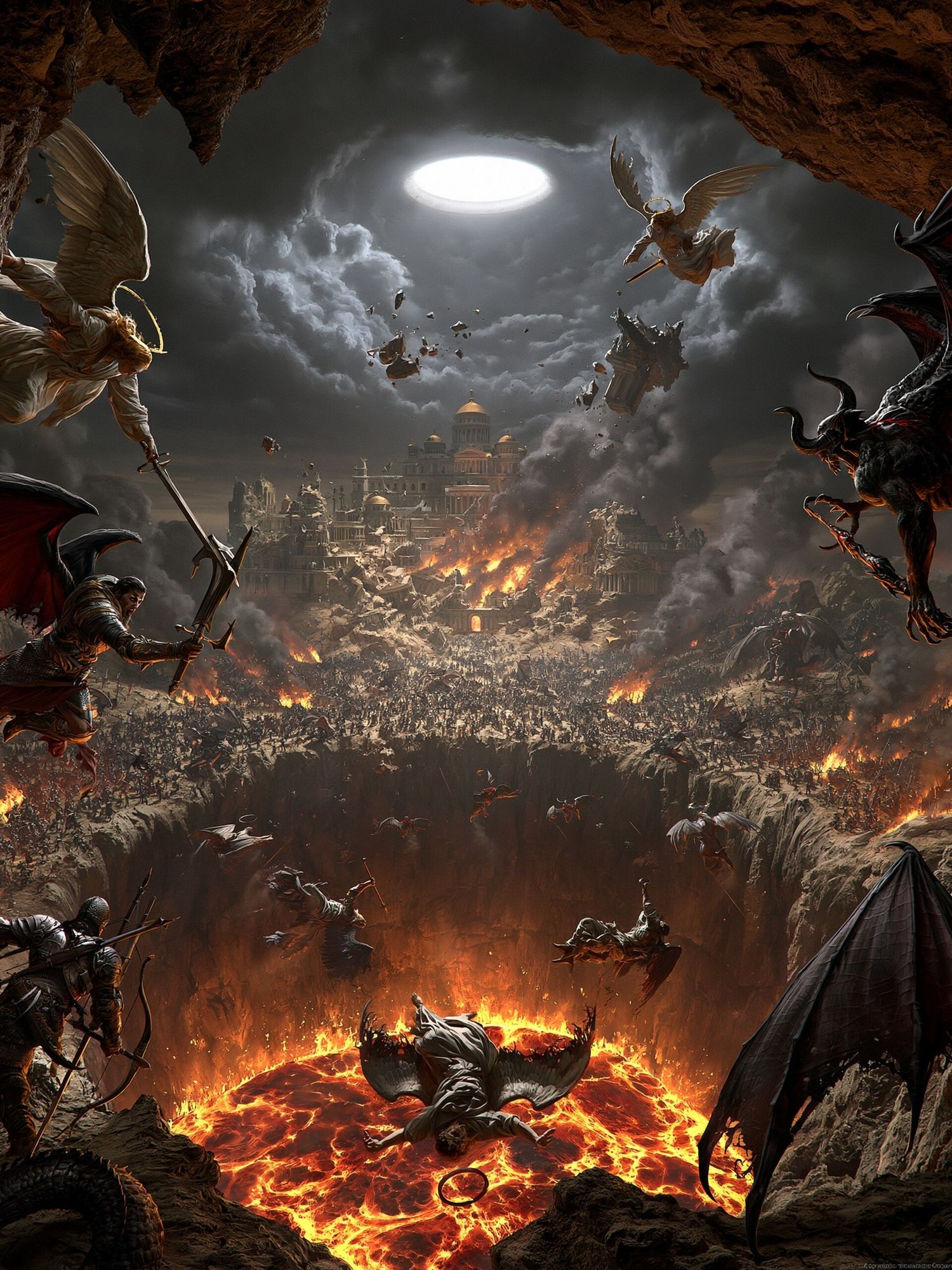 Infernal Battle Fantasy Print. poster detail