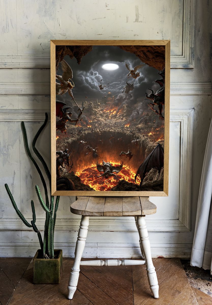 Infernal Battle Fantasy Print. — room view 1
