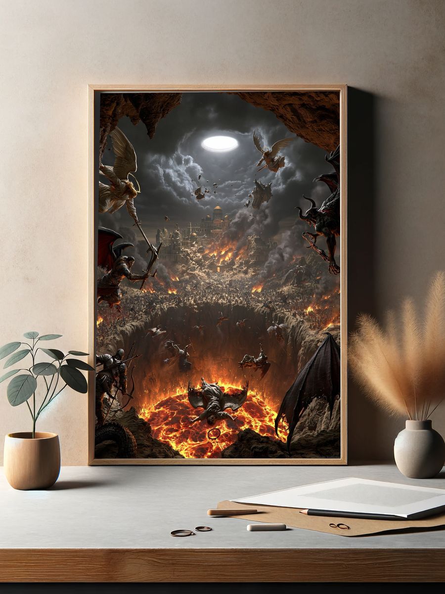 Infernal Battle Fantasy Print. — room view 2
